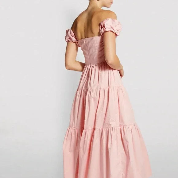 Staud dress pink midi dress - Picture 2 of 4